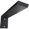 Ekena Millwork Hidden Support Steel Heavy Duty Bracket w/ Back Plate, Powder Coated Black 2 1/2"W x 10"D x 4"H BKTM02X10X04HBPBL - alternate 1